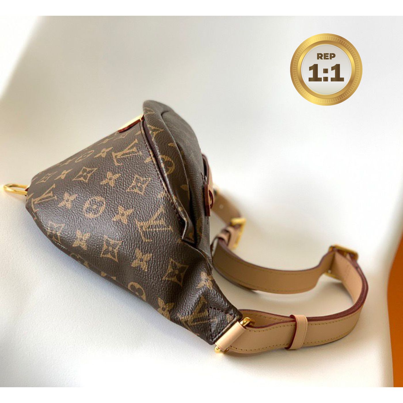 [REP 1:1] Louis Vuitton Bumbag Monogram Canvas Brown For Women 14.5in/37cm